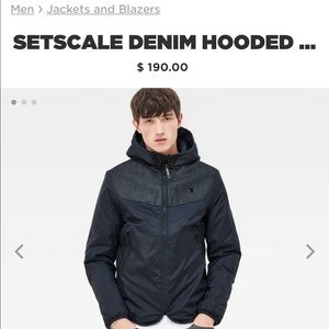 GStar Raw Setscale Denim Hooded Overshirt Jacket